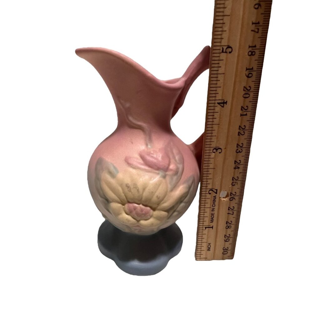 Hull Pottery Pink Magnolia 6" Vintage Vase Pitcher Creamer - Picture 5 of 6